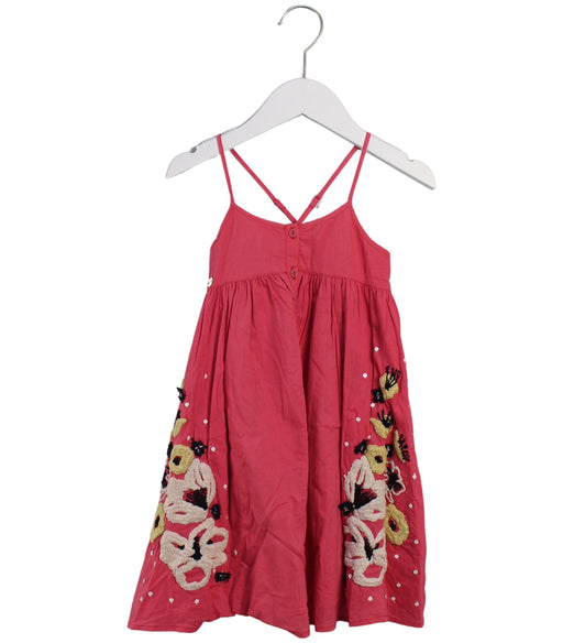 A Pink Sleeveless Dresses from Chipie in size 4T for girl. (Front View)