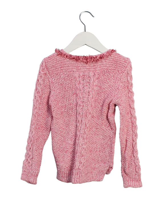 A Pink Knit Sweaters from Scotch & Soda in size 4T for girl. (Back View)