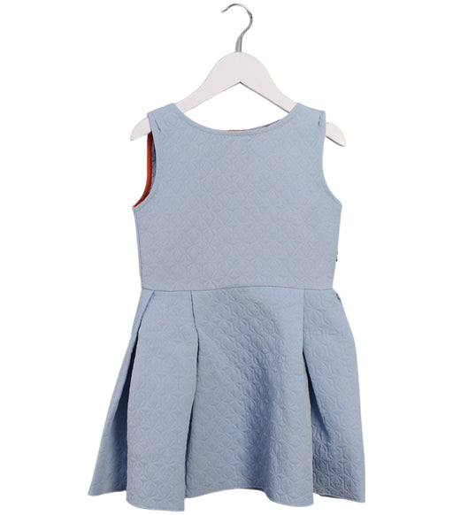 A Blue Sleeveless Dresses from Molo in size 3T for girl. (Front View)