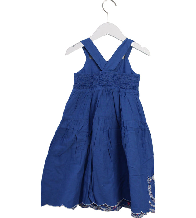 A Blue Sleeveless Dresses from Billieblush in size 5T for girl. (Back View)