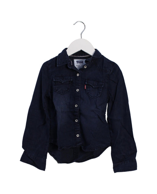 A Navy Shirts from Levi's in size 4T for girl. (Front View)
