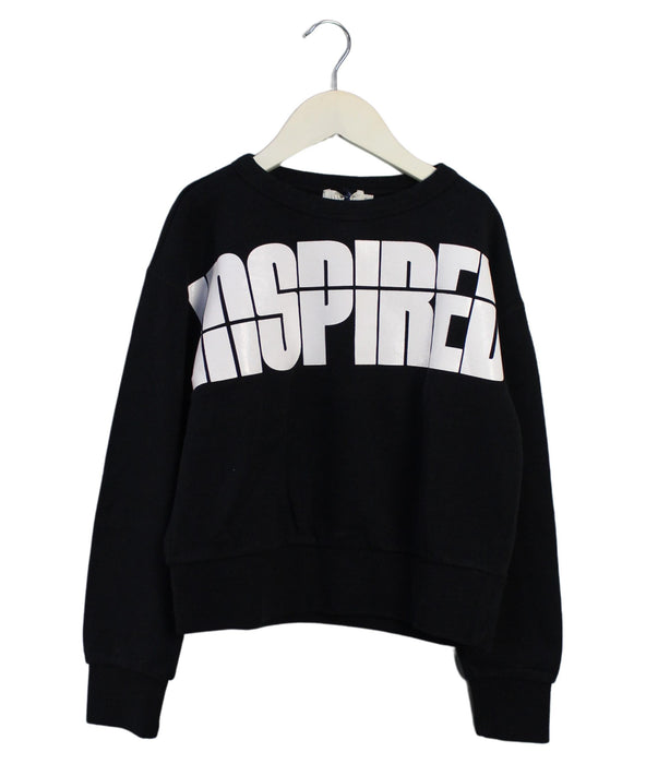 A Black Crewneck Sweatshirts from Indee in size 8Y for girl. (Front View)