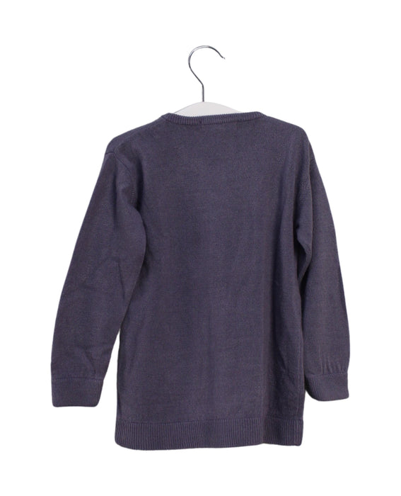 A Purple Cardigans from Rose et Théo in size 2T for girl. (Back View)
