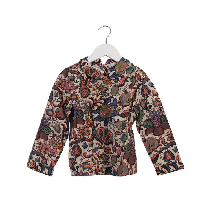 A Multicolour Long Sleeve Tops from Bonpoint in size 6T for girl. (Front View)