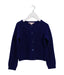 A Blue Cardigans from Bonpoint in size 6T for girl. (Front View)