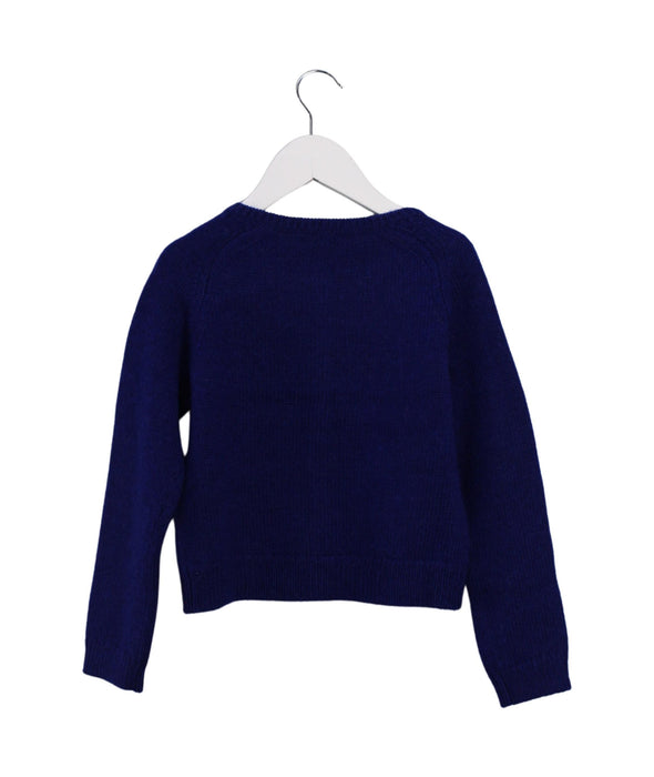 A Blue Cardigans from Bonpoint in size 6T for girl. (Back View)