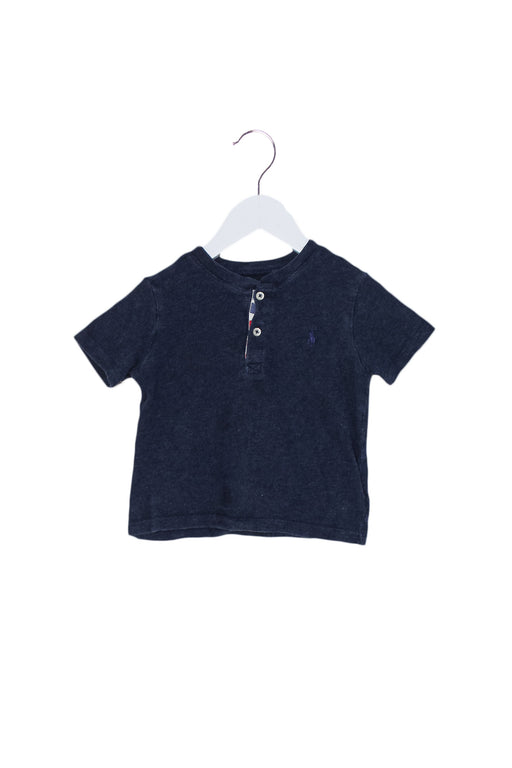 A Navy Short Sleeve Tops from Ralph Lauren in size 12-18M for boy. (Front View)
