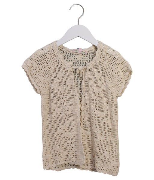 A Beige Short Sleeve Tops from Bonpoint in size 8Y for girl. (Front View)