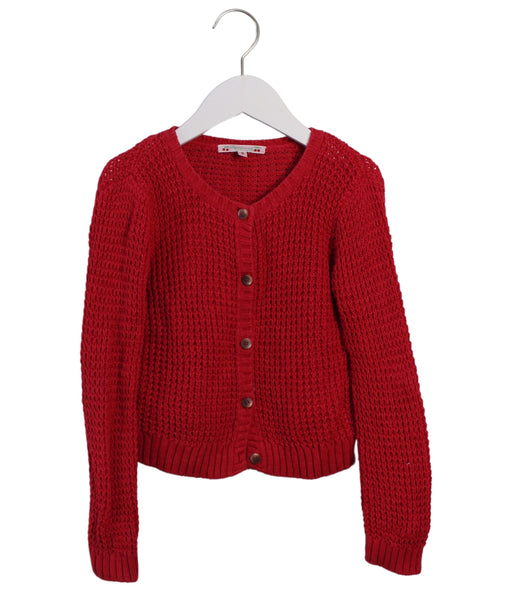 A Red Cardigans from Bonpoint in size 6T for girl. (Front View)