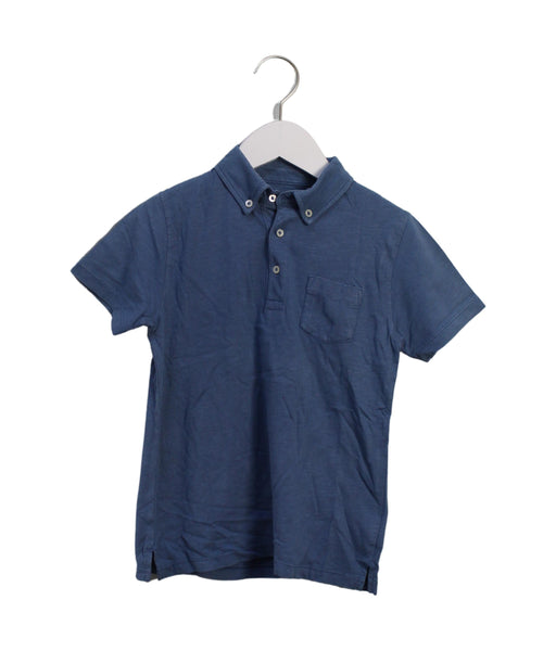A Blue Short Sleeve Polos from Hartford in size 6T for boy. (Front View)