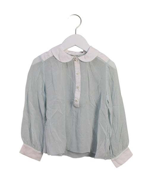 A White Long Sleeve Tops from Chloe in size 6T for girl. (Front View)