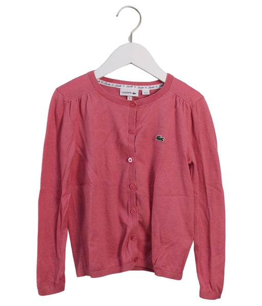 A Pink Cardigans from Lacoste in size 8Y for girl. (Front View)