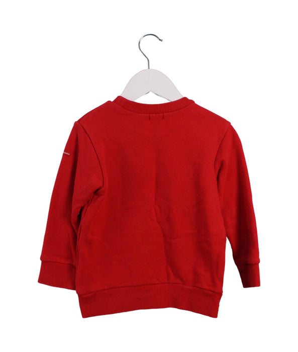 A Red Crewneck Sweatshirts from Miki House in size 2T for girl. (Back View)