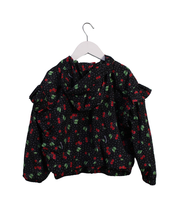 A Black Lightweight Jackets from Monnalisa in size 6T for girl. (Back View)