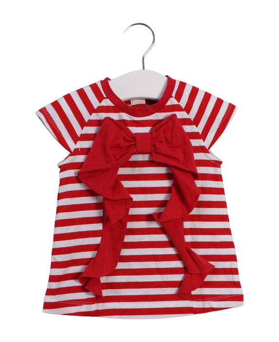 A Red Short Sleeve Dresses from Liu Jo in size 3-6M for girl. (Front View)