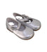 A Silver Flats from OKAA in size 12-18M for girl. (Front View)