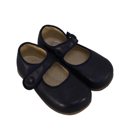 A Navy Sandals from Papouelli in size 12-18M for girl. (Front View)