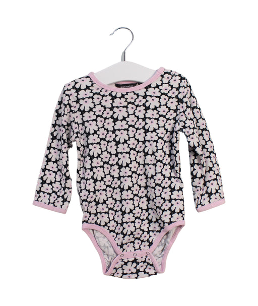 A Black Long Sleeve Bodysuits from Marimekko in size 6-12M for girl. (Front View)