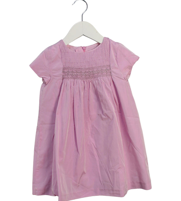 A Pink Short Sleeve Dresses from Jacadi in size 2T for girl. (Front View)