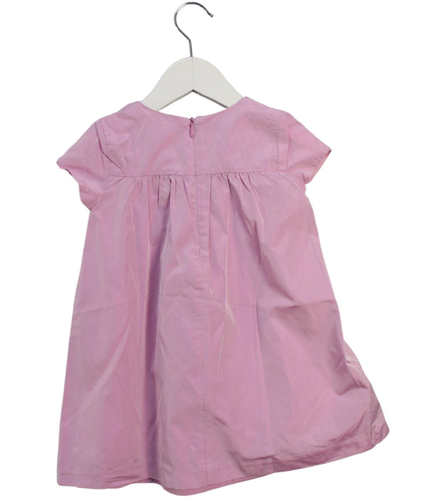 A Pink Short Sleeve Dresses from Jacadi in size 2T for girl. (Back View)