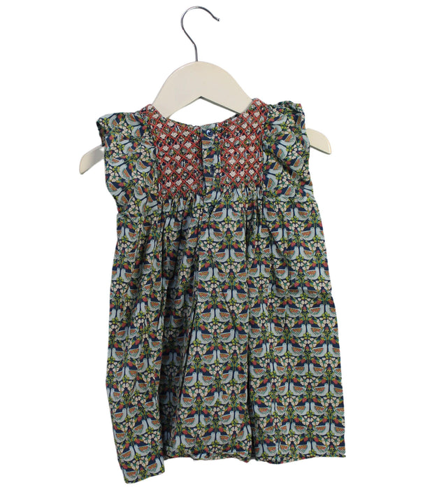A Green Sleeveless Dresses from Bonpoint in size 2T for girl. (Back View)
