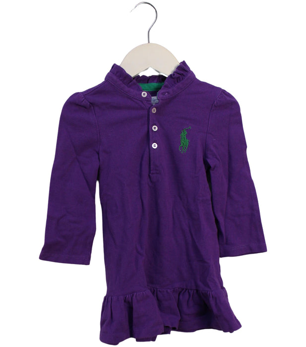 A Purple Long Sleeve Dresses from Ralph Lauren in size 2T for girl. (Front View)