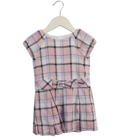 A Pink Short Sleeve Dresses from Mayoral in size 2T for girl. (Front View)