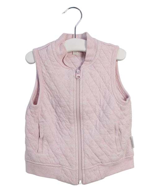 A Pink Outerwear Vests from Purebaby in size 12-18M for girl. (Front View)