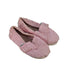 A Pink Slip Ons from Toms in size 18-24M for girl. (Front View)