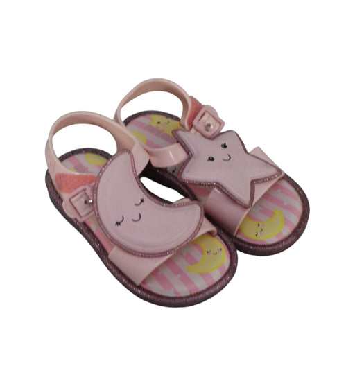A Pink Sandals from Mini Melissa in size 18-24M for girl. (Front View)
