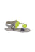 A Silver Sandals from Bonpoint in size 6-12M for girl. (Back View)