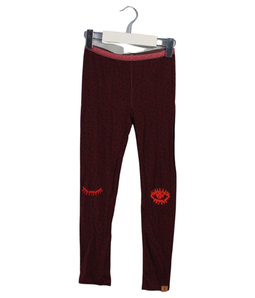 A Burgundy Leggings from Scotch & Soda in size 4T for girl. (Front View)