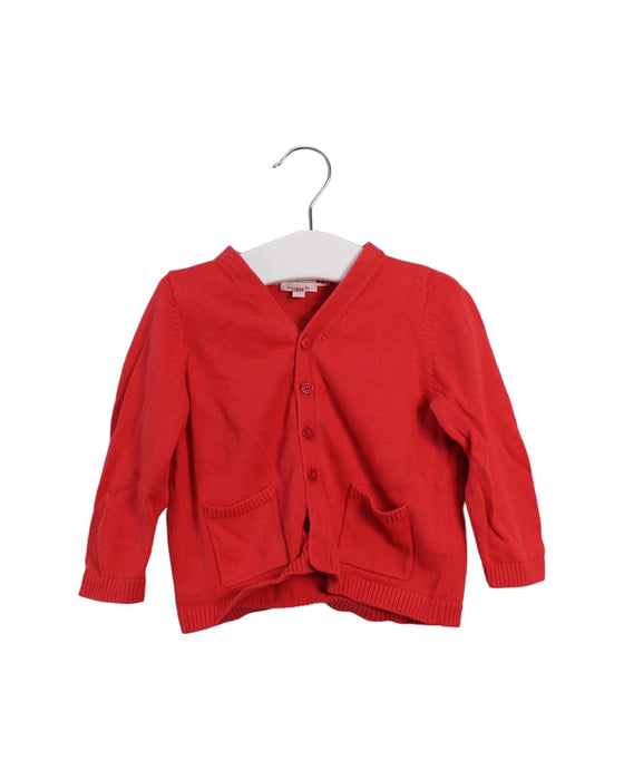 A Red Cardigans from Bonpoint in size 12-18M for girl. (Front View)