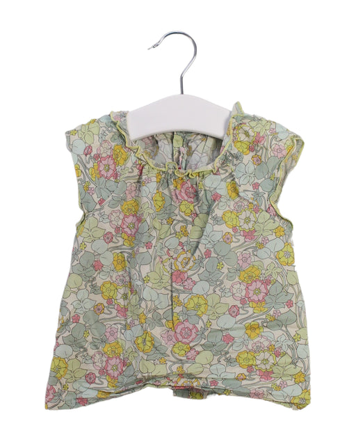 A Green Sleeveless Tops from Bonpoint in size 12-18M for girl. (Front View)