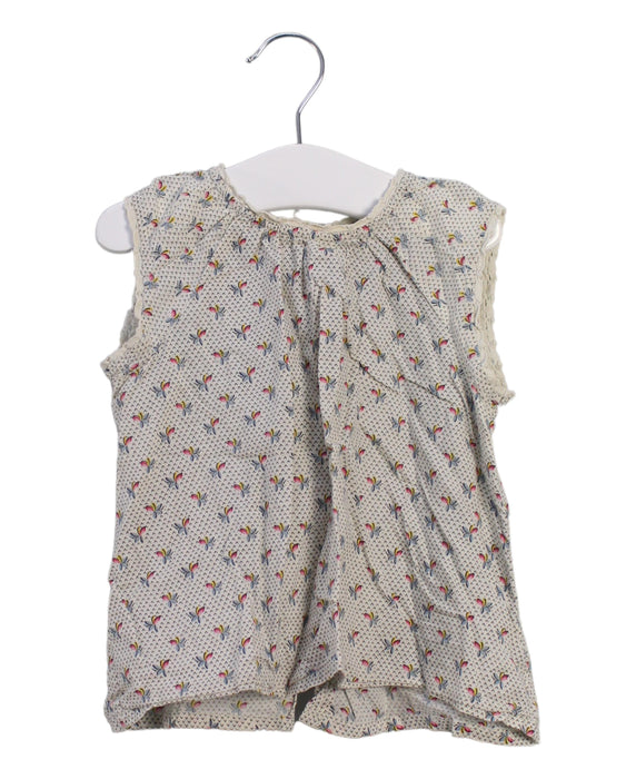 A Pink Sleeveless Tops from Bonpoint in size 12-18M for girl. (Front View)