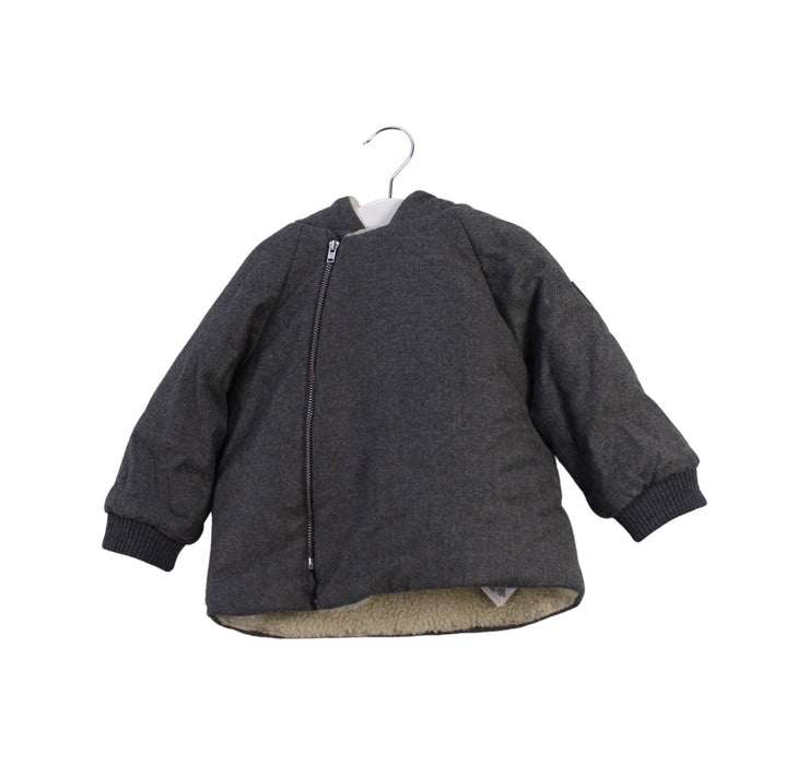 A Grey Lightweight Jackets from Bonpoint in size 12-18M for neutral. (Front View)