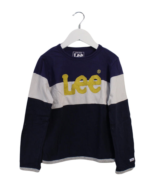 A White Long Sleeve Tops from Lee in size 7Y for boy. (Front View)