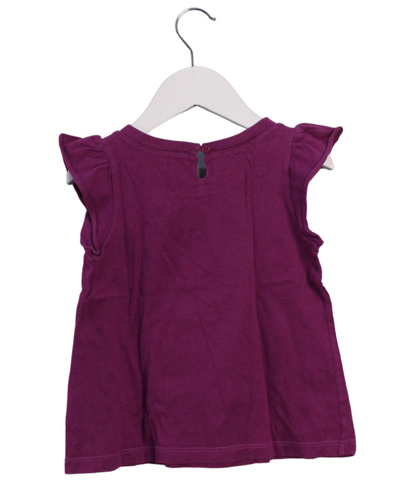 A Purple Short Sleeve Tops from Jacadi in size 4T for girl. (Back View)