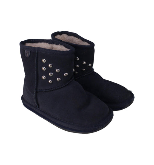 A Black Winter Boots from EMU Australia in size 5T for girl. (Front View)