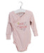 A Pink Long Sleeve Bodysuits from Lindex in size 3-6M for girl. (Front View)