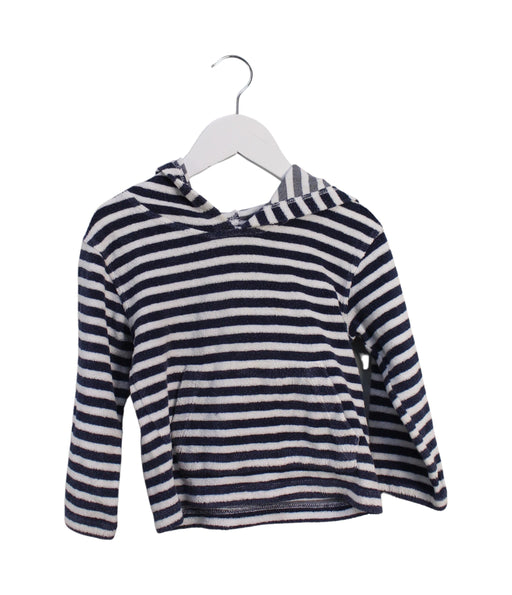 A Navy Sweatshirts from The Little White Company in size 18-24M for boy. (Front View)