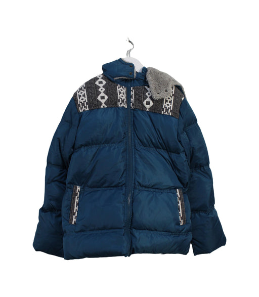 A Teal Puffer/Quilted Jackets from Ragmart in size 10Y for boy. (Front View)
