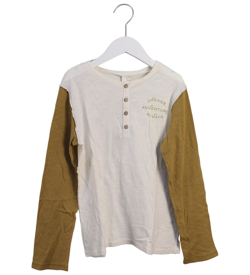 A White Long Sleeve Tops from Rylee + Cru in size 8Y for boy. (Front View)