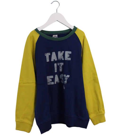 A Navy Crewneck Sweatshirts from Bonton in size 10Y for boy. (Front View)