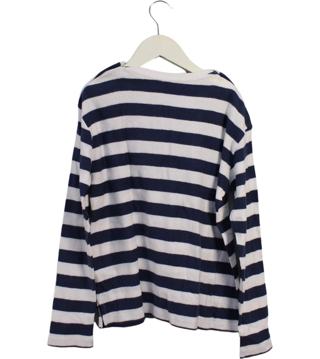 A Navy Long Sleeve Tops from Emile et Ida in size 10Y for boy. (Back View)