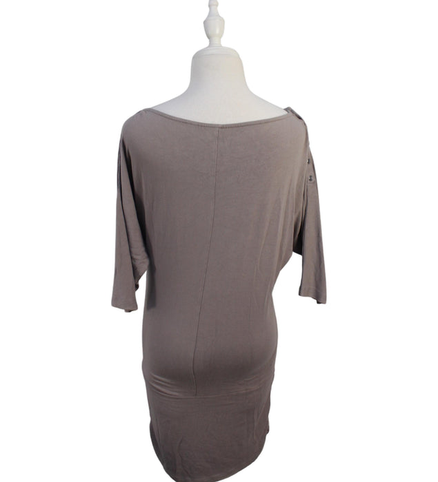 A Brown Long Sleeve Dresses from Seraphine in size XS for maternity. (Back View)