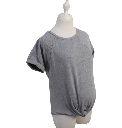 A Grey Short Sleeve Tops from Mayarya in size XS for maternity. (Front View)
