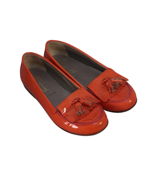 A Orange Loafers & Moccasins from Bonpoint in size 7Y for girl. (Front View)