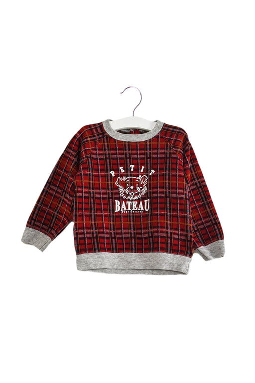 A Red Knit Sweaters from Petit Bateau in size 3T for boy. (Front View)