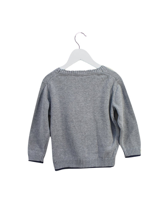 A Grey Knit Sweaters from Janie & Jack in size 2T for boy. (Back View)